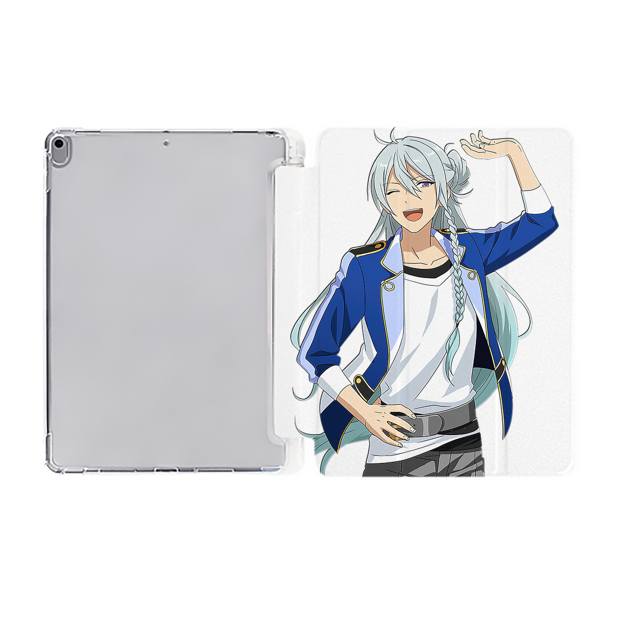 （画像用） あんさんぶるスターズ! Ensemble Stars IPad ケース ペン収納付き 三つ折りスタンド PUレザー×シリコン 対応機種9.5/10.5/10.9インチ